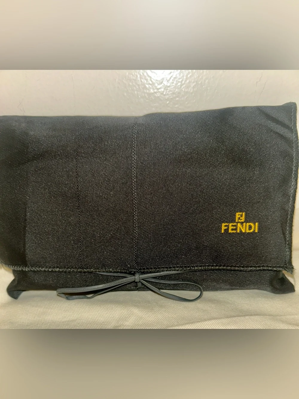 Fendi square leather keychain or Bag Charm.  Full Inclusion.  Vintage and Rare